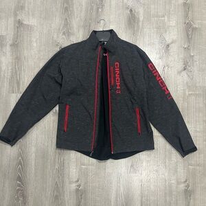 Cinch Charcoal Jacket with Red Highlights